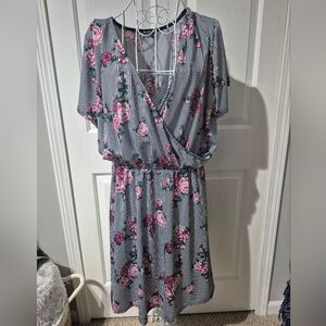Charlotte Russe 3X Vintage Floral V- Neck Dress